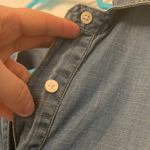 J Crew Medium Blue Denim Button-Up Shirt - Picture 3 of 11